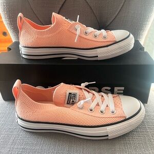 Converse Coral Knit Low-Top Sneakers